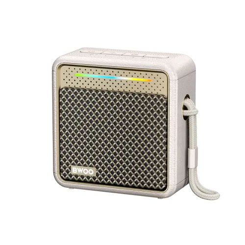 BWOO BO-BS96 WH IPX6 Waterproof Portable Wireless Speaker With RGB Lights BT 5.4